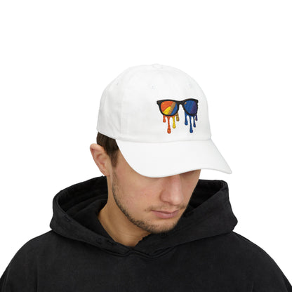 Melting Shades Cap – Stylische Unisex Basecap mit bunter, schmelzender Sonnenbrille | Sommer Accessoire für Festival, Freizeit & Streetwear