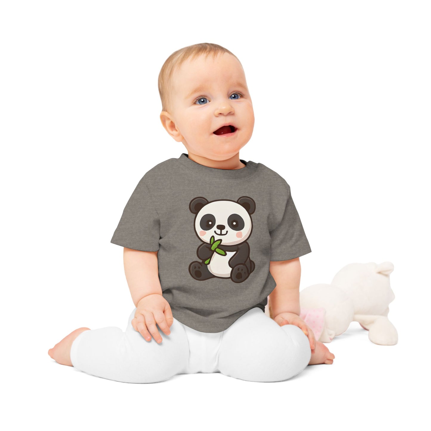 Baby T-Shirt „Cuddly Panda“ – Niedliches Panda-Motiv, Bio-Baumwolle, nachhaltige Babybekleidung für kleine Tierfreunde