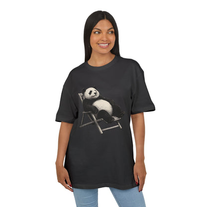 Chillender Panda (Brustprint) – Cooles Tiermotiv | Unisex Funshirt