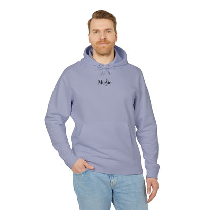 Surreal Sound Hoodie – Unisex Kapuzenpullover mit Lautsprecher-Auge Motiv im Black & White Kunststil
