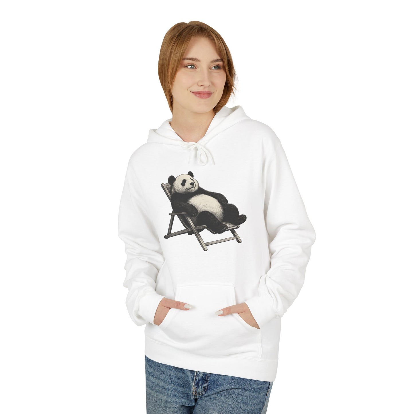 Chillender Panda (Brustprint) - Unisex Midweight Fleece | Nachhaltige Streetwear mit Komfort & Stil