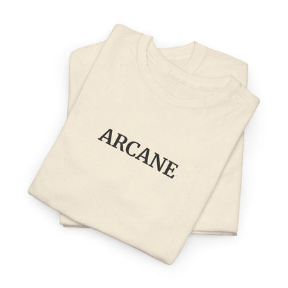 ARCANE T-Shirt (Brustprint) – Unisex Heavy Cotton Tee | Nachhaltige Streetwear aus 100% Baumwolle