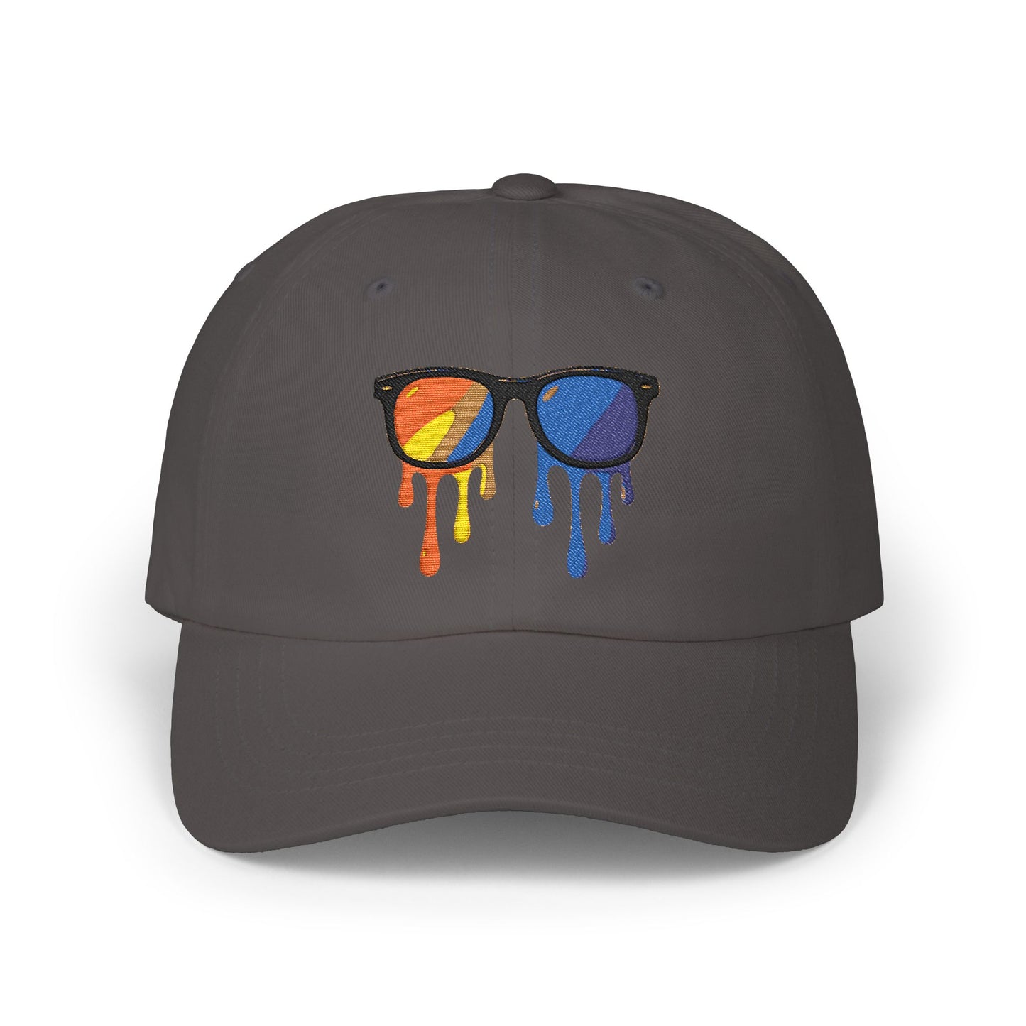 Melting Shades Cap – Stylische Unisex Basecap mit bunter, schmelzender Sonnenbrille | Sommer Accessoire für Festival, Freizeit & Streetwear