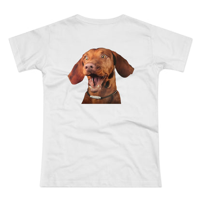 Happy Vizsla – Lustiges Hunde T-Shirt mit Vizsla-Motiv | Geschenk für Hundefans & Tierfreunde