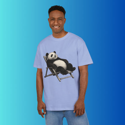 Chillender Panda (Brustprint) – Cooles Tiermotiv | Unisex Funshirt