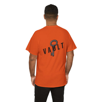 VAULT T-Shirt mit Schlüssel-Design (Rückenprint) – Unisex Heavy Cotton Tee | Nachhaltige Streetwear aus 100% Baumwolle