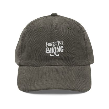 Forecast Biking Cord Cap – Retro Cord Basecap mit Stickerei - Good Vibes, Gift for Friends, Relaxed Fashion