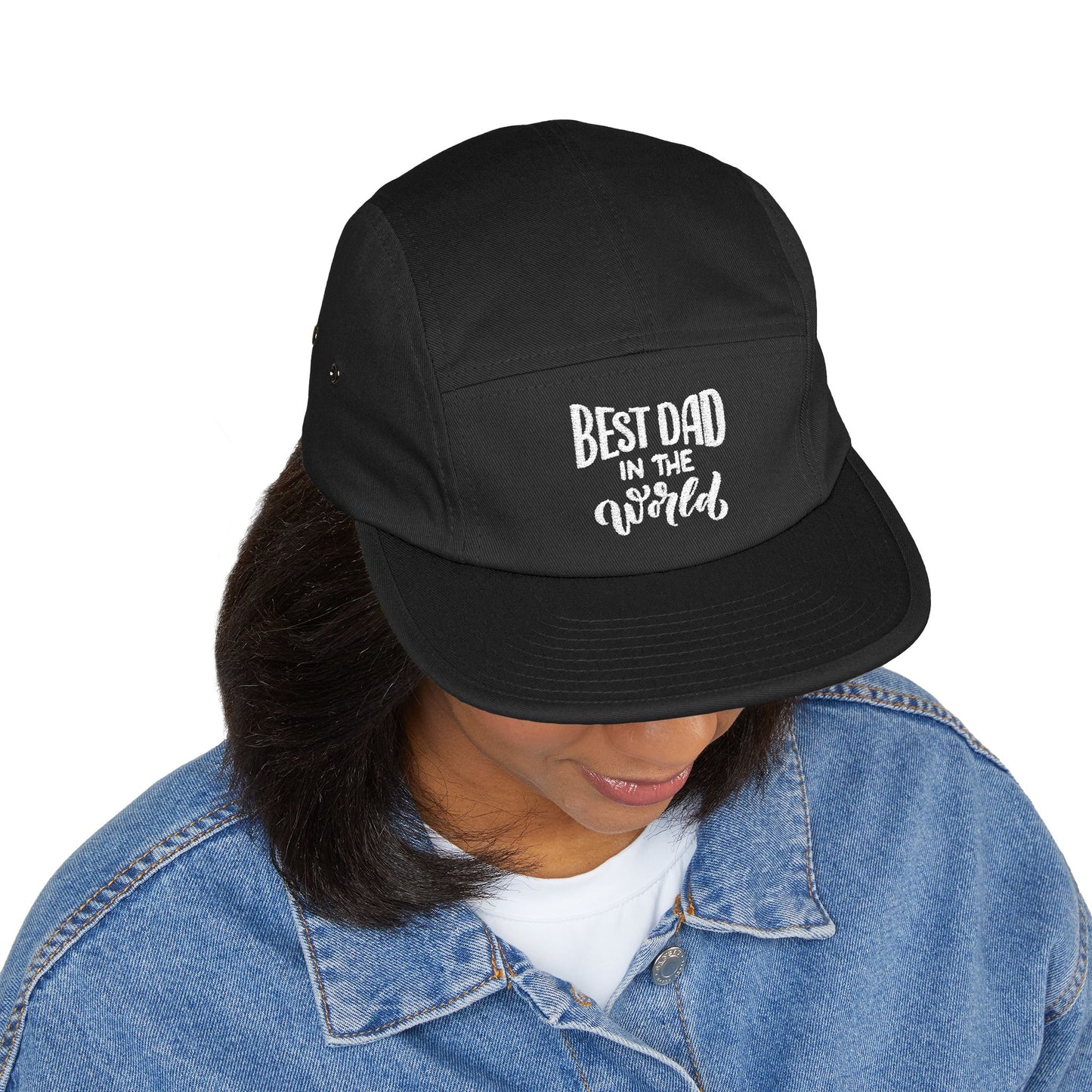 Best Dad in the World – 5-Panel Cap mit Stickerei
