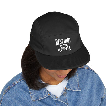 Best Dad in the World – 5-Panel Cap mit Stickerei