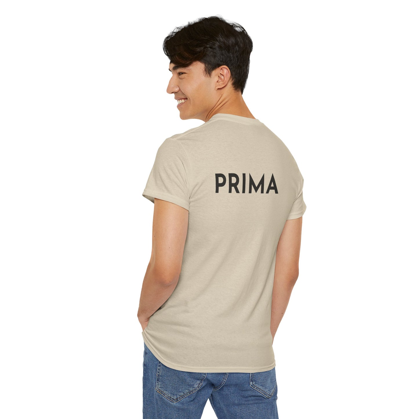 PRIMA T-Shirt (Rückenprint) – Unisex Heavy Cotton Tee | Nachhaltige Streetwear aus 100% Baumwolle