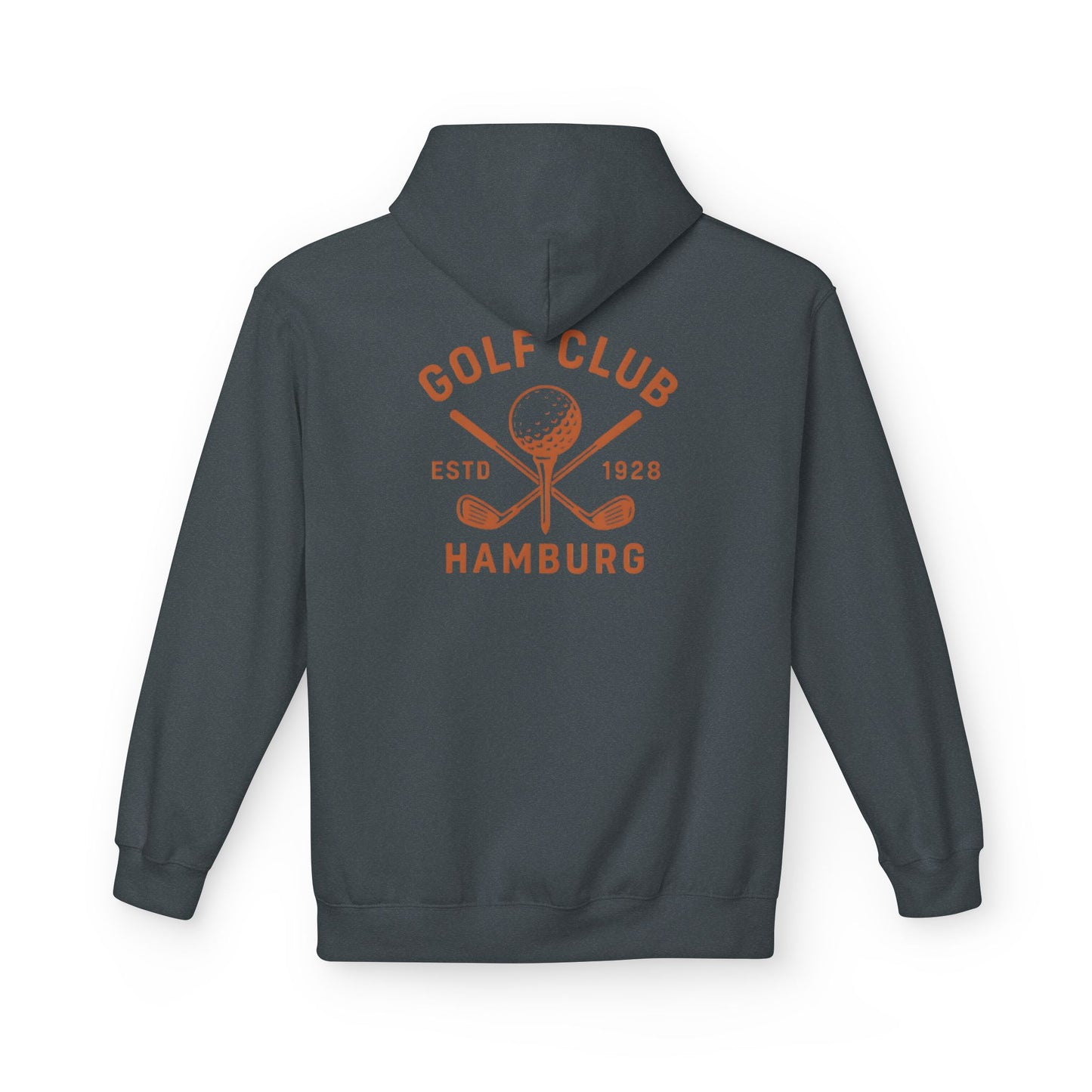 Vintage Golf Club Hamburg Hoodie (Rückenprint) – Retro Kapuzenpullover Estd. 1928 für Herren & Damen