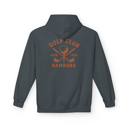 Vintage Golf Club Hamburg Hoodie (Rückenprint) – Retro Kapuzenpullover Estd. 1928 für Herren & Damen