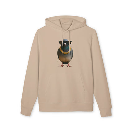 Gangster Taube Hoodie (Brustprint) – Lustiger Streetstyle Kapuzenpullover mit Vogel Motiv – Oversize Unisex Hoodie für Herren & Damen