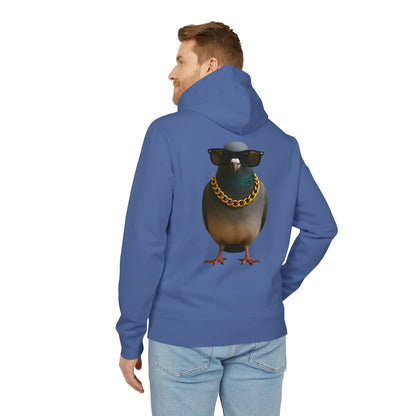 Gangster Taube Hoodie (Rückenprint) – Lustiger Streetstyle Kapuzenpullover mit Vogel Motiv – Oversize Unisex Hoodie für Herren & Damen