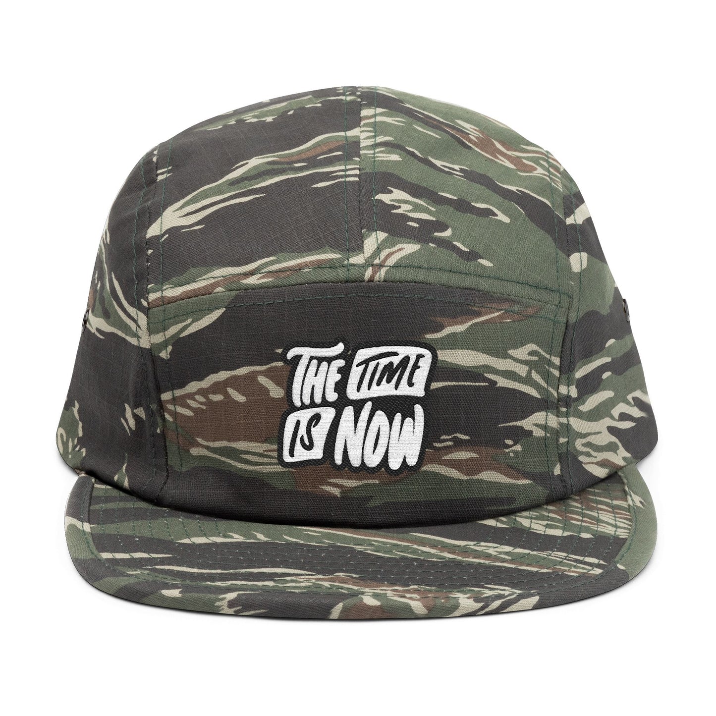 The Time is Now – 5-Panel Cap mit Stickerei