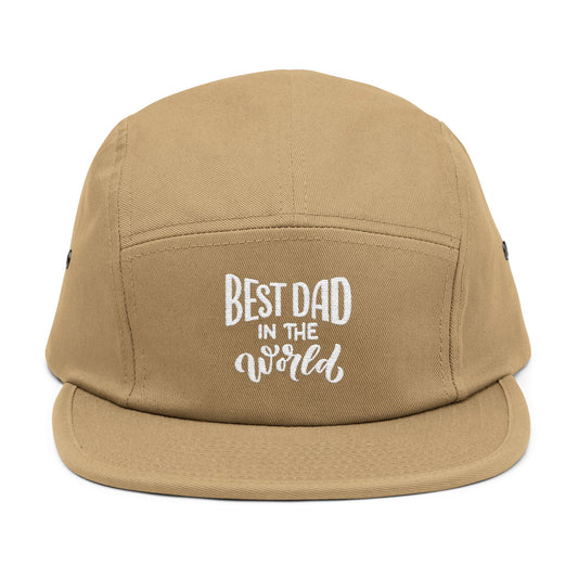 Best Dad in the World – 5-Panel Cap mit Stickerei