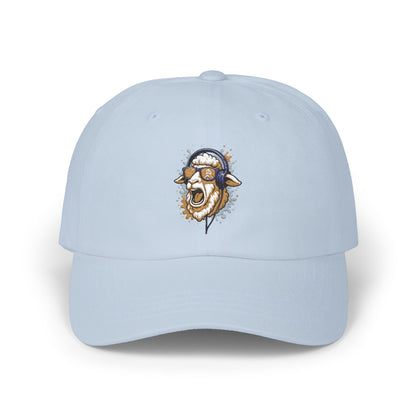 Lustige Schaf Cap – Unisex Basecap mit Kopfhörer-Schaf & Sonnenbrille – Coole Musik Snapback für Tierfreunde & Festival-Fans