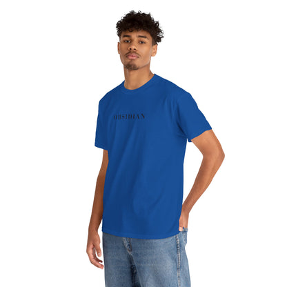 OBSIDIAN T-Shirt (Brustprint) – Unisex Heavy Cotton Tee | Nachhaltige Streetwear aus 100% Baumwolle