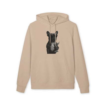 French Bulldog Hoodie (Brustprint) – Lustiger Kapuzenpullover mit Hund & Sonnenbrille – Unisex Streetwear mit Tiermotiv