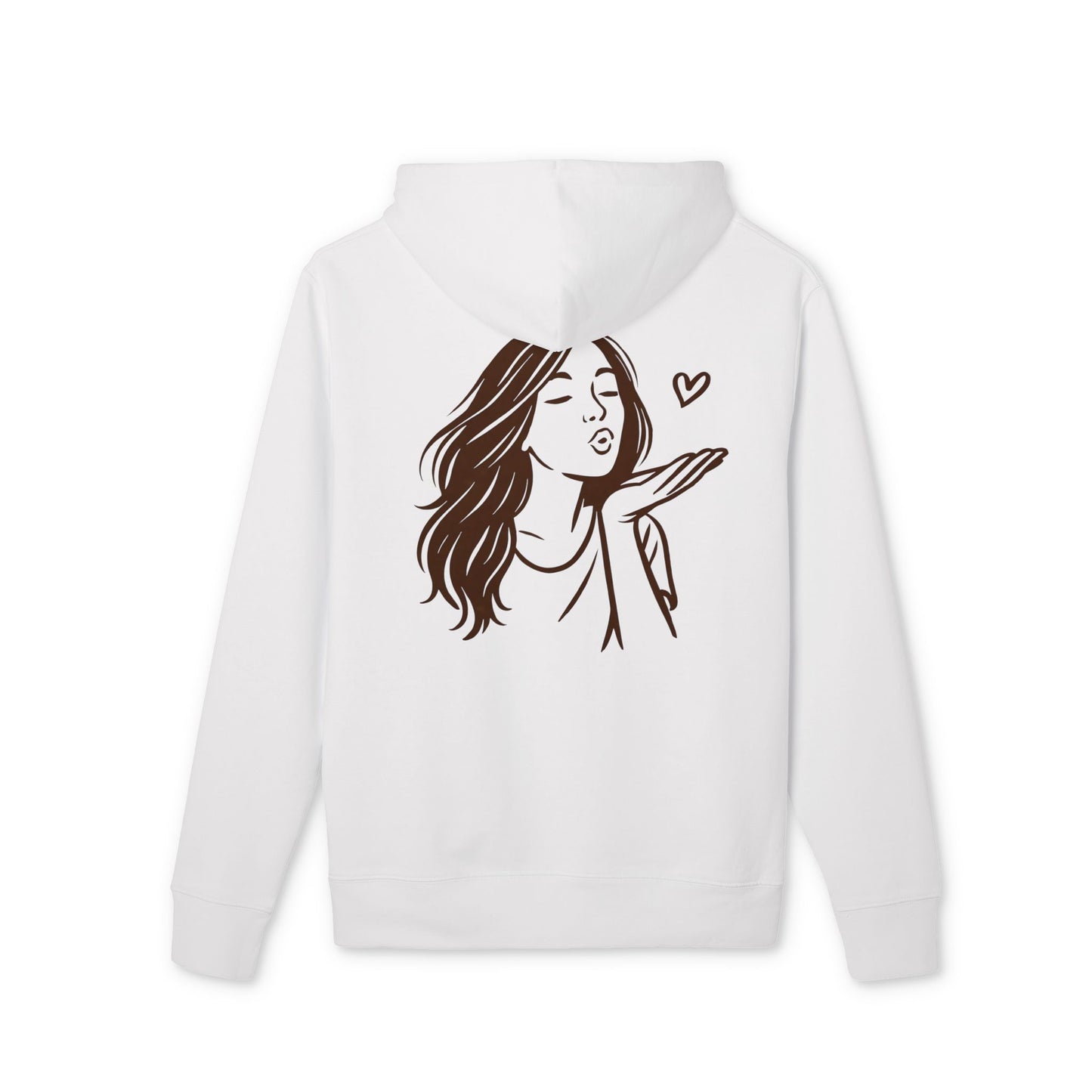 Kusshand Hoodie Unisex (Rückenprint) – Romantischer Love Hoodie mit Herz Motiv, Stylisches Geschenk für Valentinstag & Paare