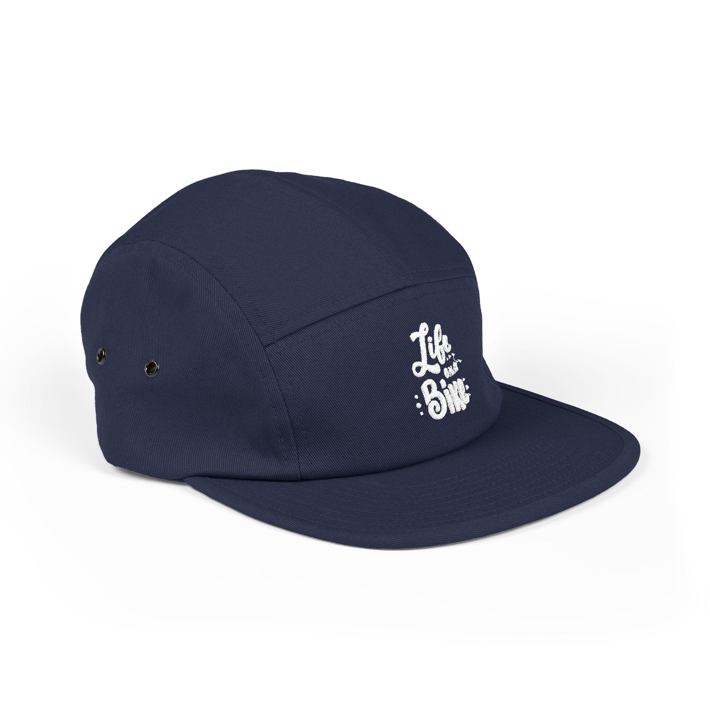 Life on a Bike – 5-Panel Cap mit Stickerei
