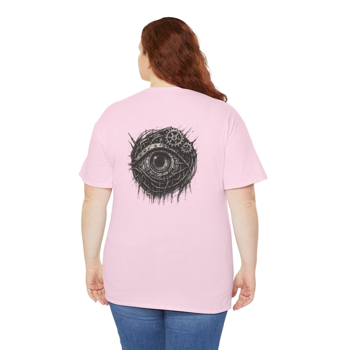 Biomechanisches Auge T-Shirt Unisex – Cyberpunk Zahnräder & Drähte Design | Futuristisches Cyborg Shirt für Sci-Fi & Gothic Fans
