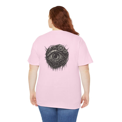 Biomechanisches Auge T-Shirt Unisex – Cyberpunk Zahnräder & Drähte Design | Futuristisches Cyborg Shirt für Sci-Fi & Gothic Fans