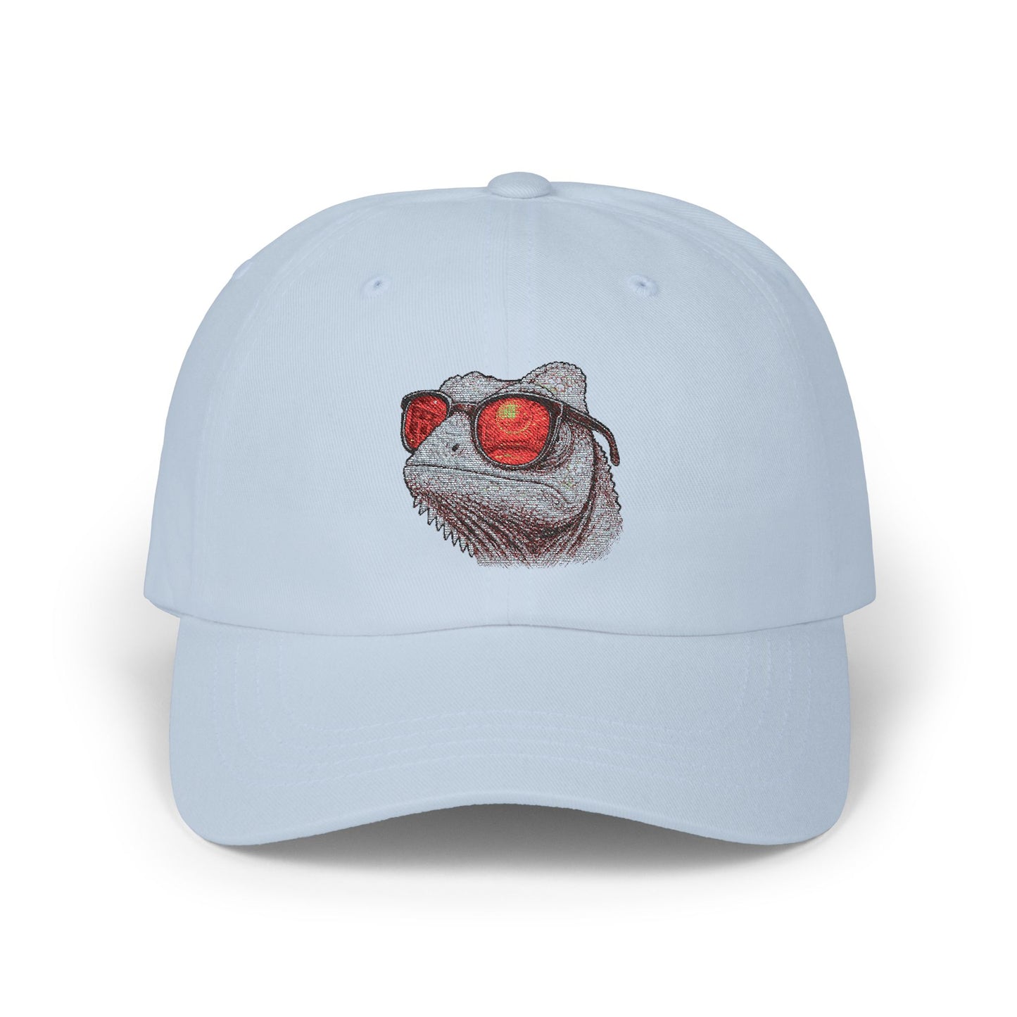 Chamäleon Cap mit Sonnenbrille & Disco-Design – Trendige Unisex Basecap mit Tiermotiv
