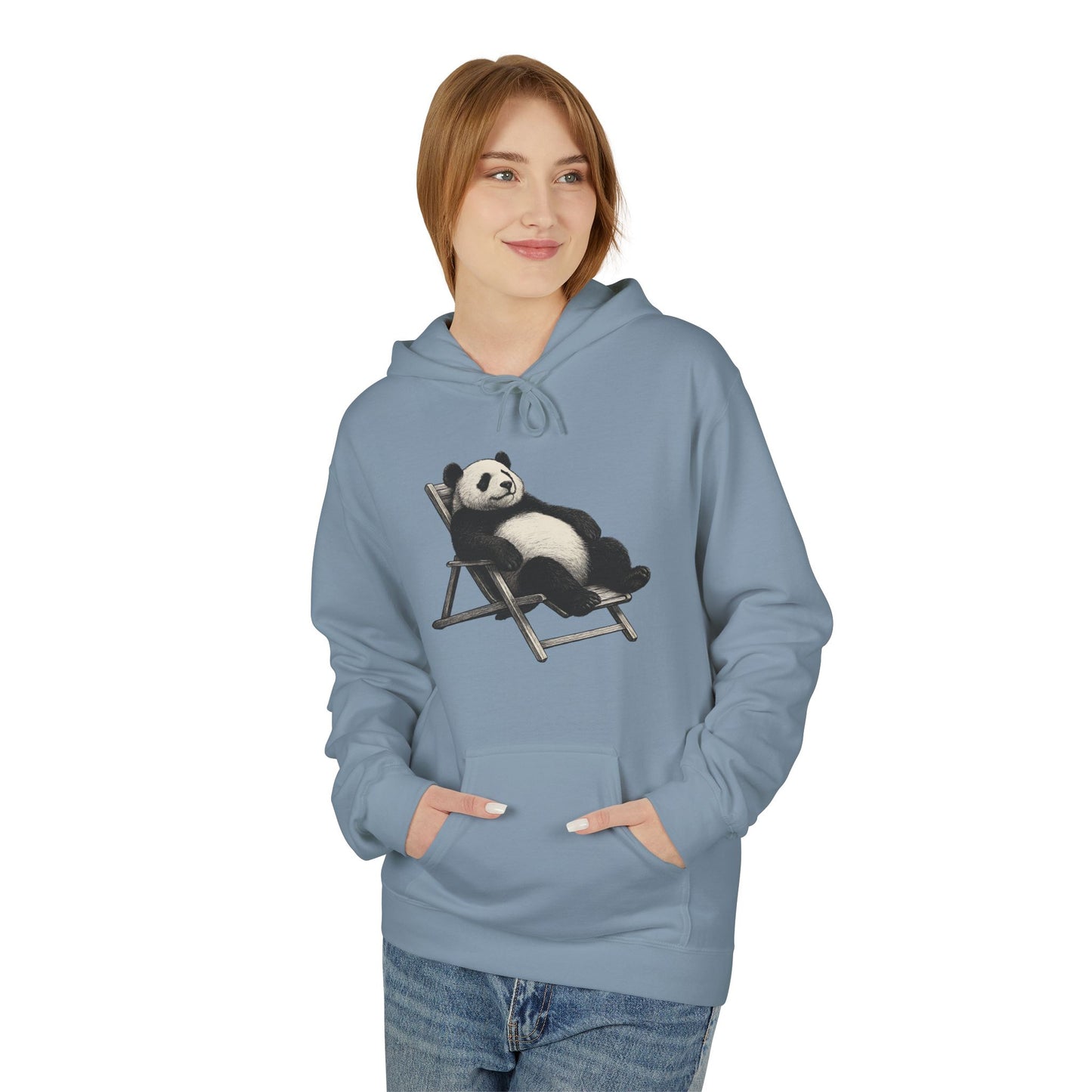 Chillender Panda (Brustprint) - Unisex Midweight Fleece | Nachhaltige Streetwear mit Komfort & Stil