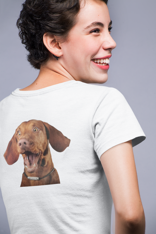 Happy Vizsla – Lustiges Hunde T-Shirt mit Vizsla-Motiv | Geschenk für Hundefans & Tierfreunde