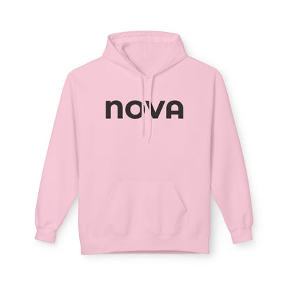 NOVA Hoodie Unisex (Brustprint) – Nachhaltiger Streetwear Kapuzenpullover aus Fleece mit Kängurutasche, Fair & OEKO-TEX zertifiziert