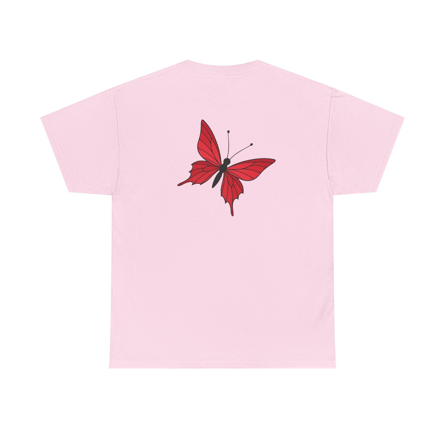 Roter Schmetterling T-Shirt Unisex – Ausdrucksstarkes Butterfly Design | Natur-inspiriertes Baumwollshirt für Damen & Herren