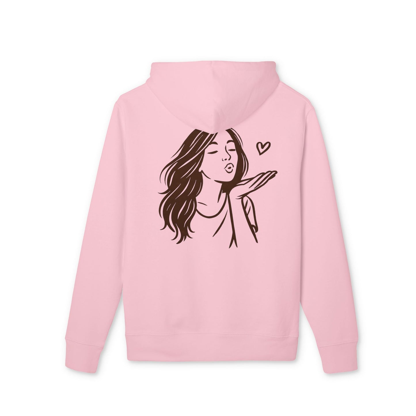 Kusshand Hoodie Unisex (Rückenprint) – Romantischer Love Hoodie mit Herz Motiv, Stylisches Geschenk für Valentinstag & Paare