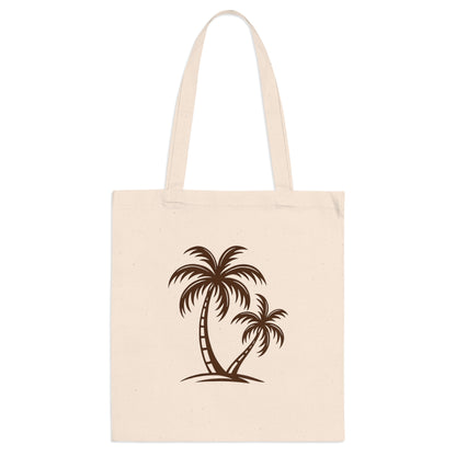 Palmen Jutebeutel – Nachhaltige Stofftasche mit tropischem Strandmotiv | Boho Shopper für Damen & Herren