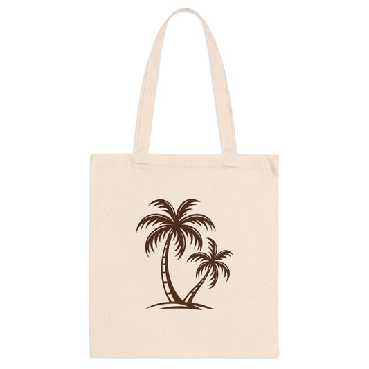 Palmen Jutebeutel – Nachhaltige Stofftasche mit tropischem Strandmotiv | Boho Shopper für Damen & Herren