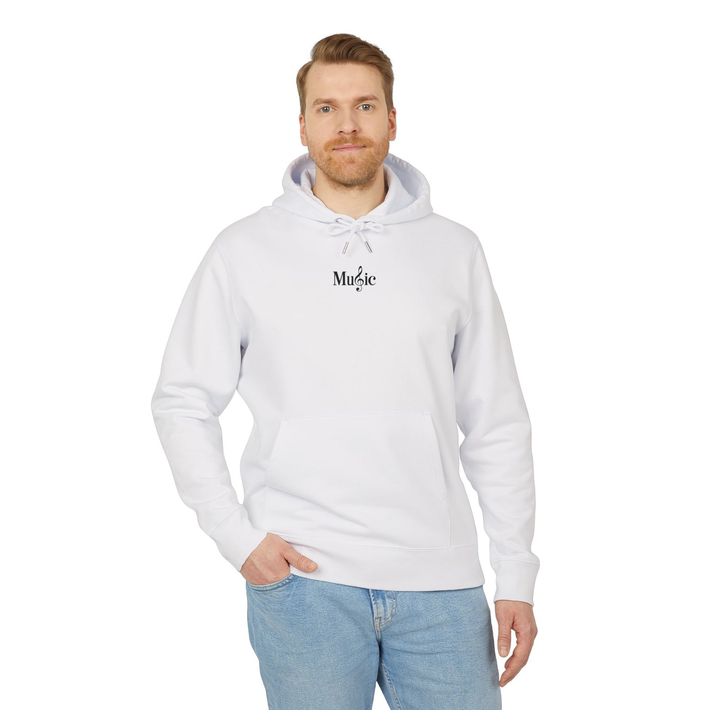 Surreal Sound Hoodie – Unisex Kapuzenpullover mit Lautsprecher-Auge Motiv im Black & White Kunststil