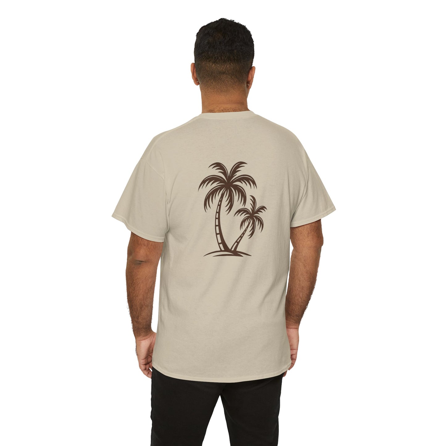 Palmen T-Shirt Unisex – Sommerliches Strandmotiv im Boho Look | Tropisches Design aus 100 % Baumwolle