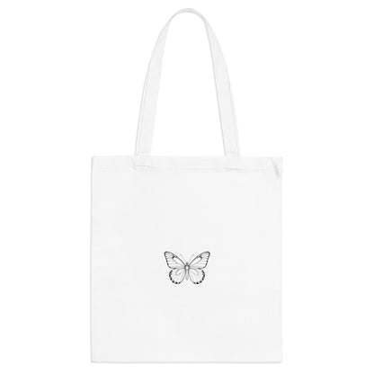 Schmetterling Jutebeutel – Nachhaltige Stofftasche mit Line Art Design | Umweltfreundlicher Shopper für Alltag & Freizeit