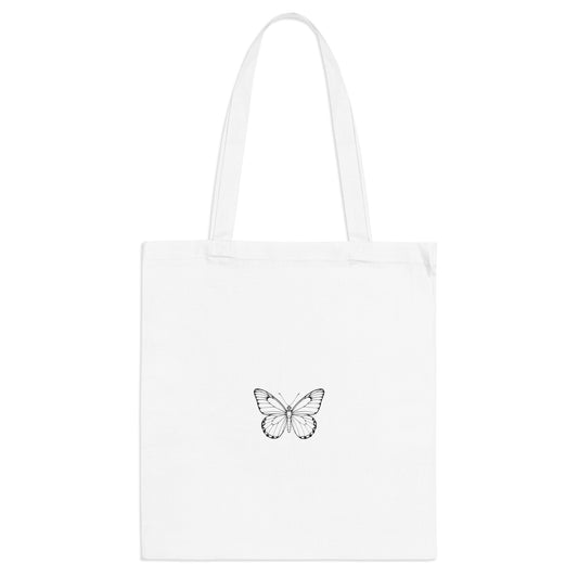 Schmetterling Jutebeutel – Nachhaltige Stofftasche mit Line Art Design | Umweltfreundlicher Shopper für Alltag & Freizeit
