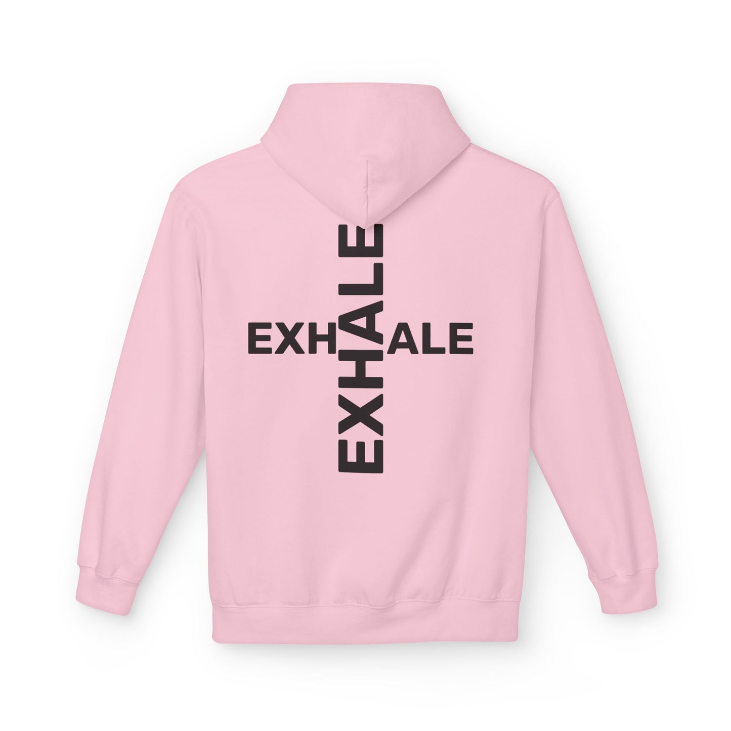 EXHALE Hoodie – Unisex Fleece Kapuzenpullover | Nachhaltige Streetwear mit Achtsamkeits-Statement