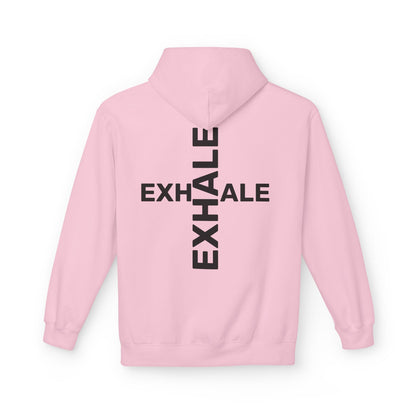 EXHALE Hoodie – Unisex Fleece Kapuzenpullover | Nachhaltige Streetwear mit Achtsamkeits-Statement