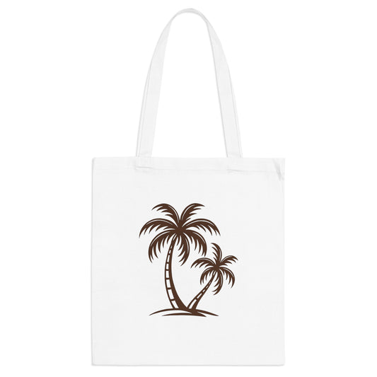 Palmen Jutebeutel – Nachhaltige Stofftasche mit tropischem Strandmotiv | Boho Shopper für Damen & Herren