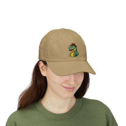 Gangster Alligator Cap – Coole Unisex Baseballcap mit Krokodil, Zigarre & Comic Design