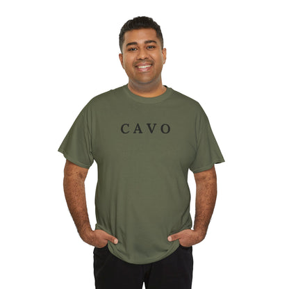 CAVO T-Shirt (Brustprint) – Unisex Heavy Cotton Tee | Nachhaltige Streetwear aus 100% Baumwolle