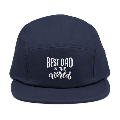Best Dad in the World – 5-Panel Cap mit Stickerei