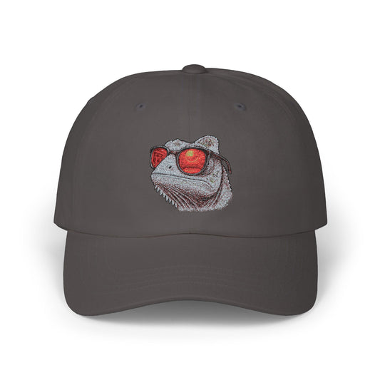 Chamäleon Cap mit Sonnenbrille & Disco-Design – Trendige Unisex Basecap mit Tiermotiv