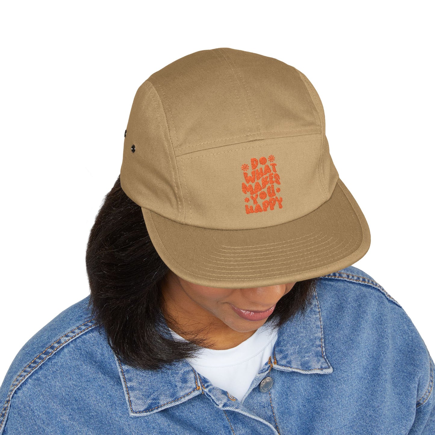 Do What Makes You Happy – 5-Panel Cap mit Stickerei