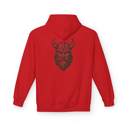 Wikinger Hoodie Unisex – Nordic Warrior Kapuzenpullover mit Bart & Helm Design | Viking Streetwear