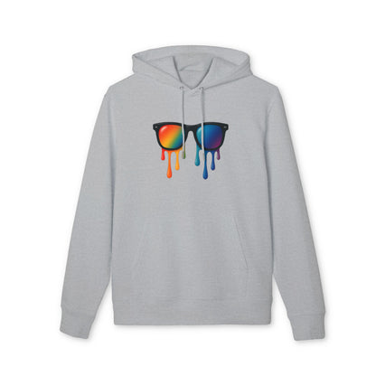 Melting Shades Hoodie (Brustprint) – Stylischer Unisex Hoodie mit bunter Sonnenbrille & Tropf-Effekt | Retro Streetwear für Sommer & Festival
