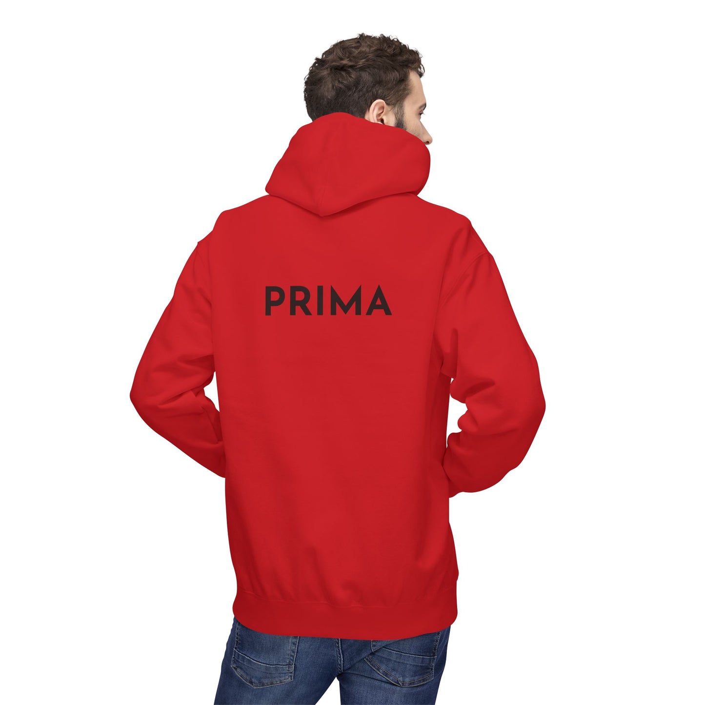 PRIMA Hoodie (Rückenprint) – Unisex Midweight Fleece | Nachhaltige Streetwear mit Komfort & Stil